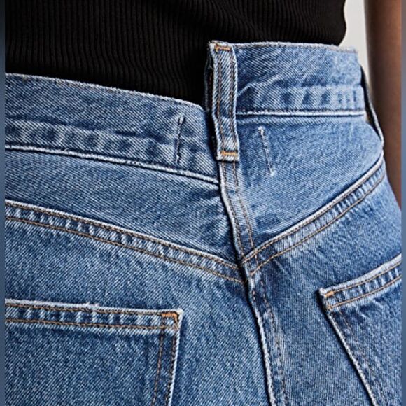 Agolde Criss Cross High Rise Straight Dark Wash Jeans In Range NWT - Picture 9 of 15